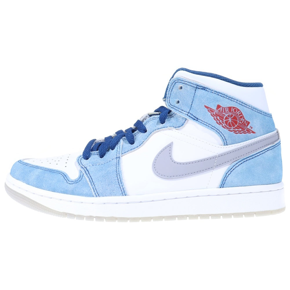 NIKE(ナイキ) AIR JORDAN 1 MID SE エア ジョーダン1 シーズナルエディション ミッドカットスニーカー ブルー/ホワイト US9.5/27.5cm DN3706-401