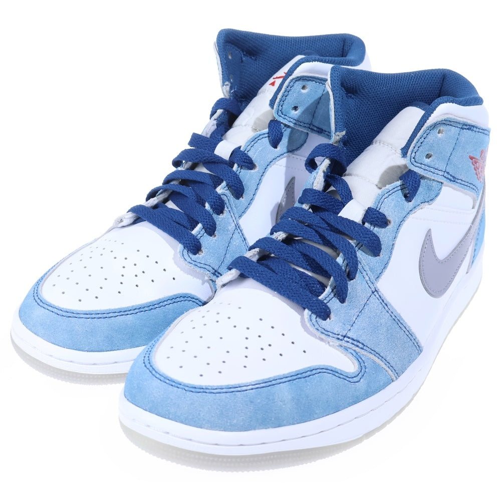 NIKE(ナイキ) AIR JORDAN 1 MID SE エア ジョーダン1 シーズナルエディション ミッドカットスニーカー ブルー/ホワイト US9.5/27.5cm DN3706-401