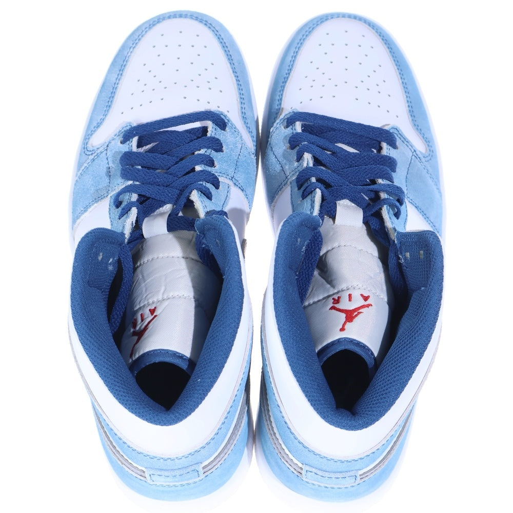 NIKE(ナイキ) AIR JORDAN 1 MID SE エア ジョーダン1 シーズナルエディション ミッドカットスニーカー ブルー/ホワイト US9.5/27.5cm DN3706-401
