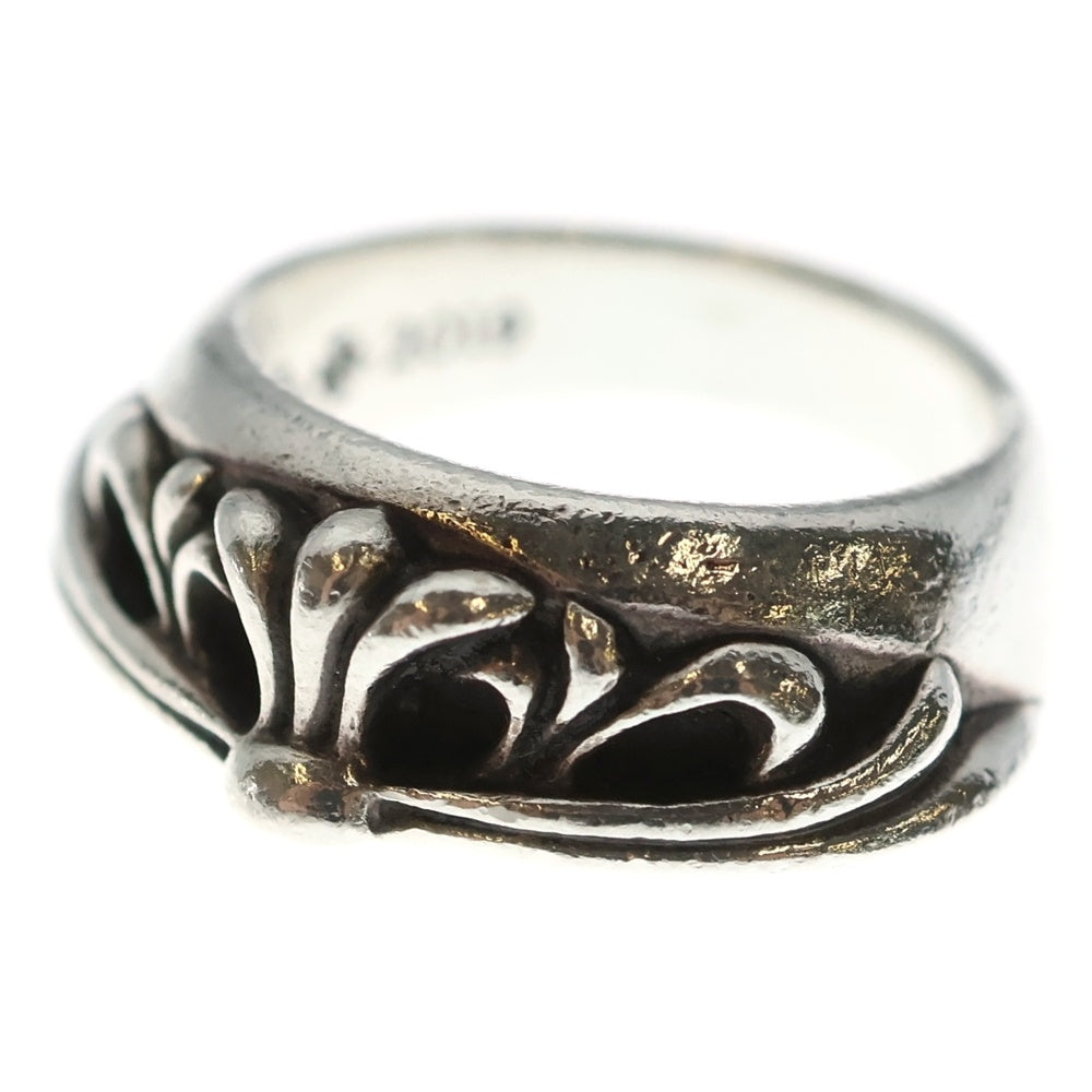 CHROME HEARTS(クロムハーツ) HALF CLASSIC FLORAL CROSS RING ハーフクラシック フローラルクロスリング シルバー レディース