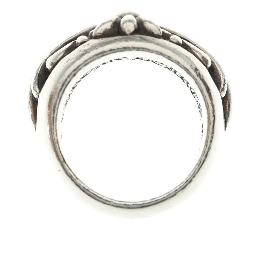 CHROME HEARTS(クロムハーツ) HALF CLASSIC FLORAL CROSS RING ハーフクラシック フローラルクロスリング シルバー レディース