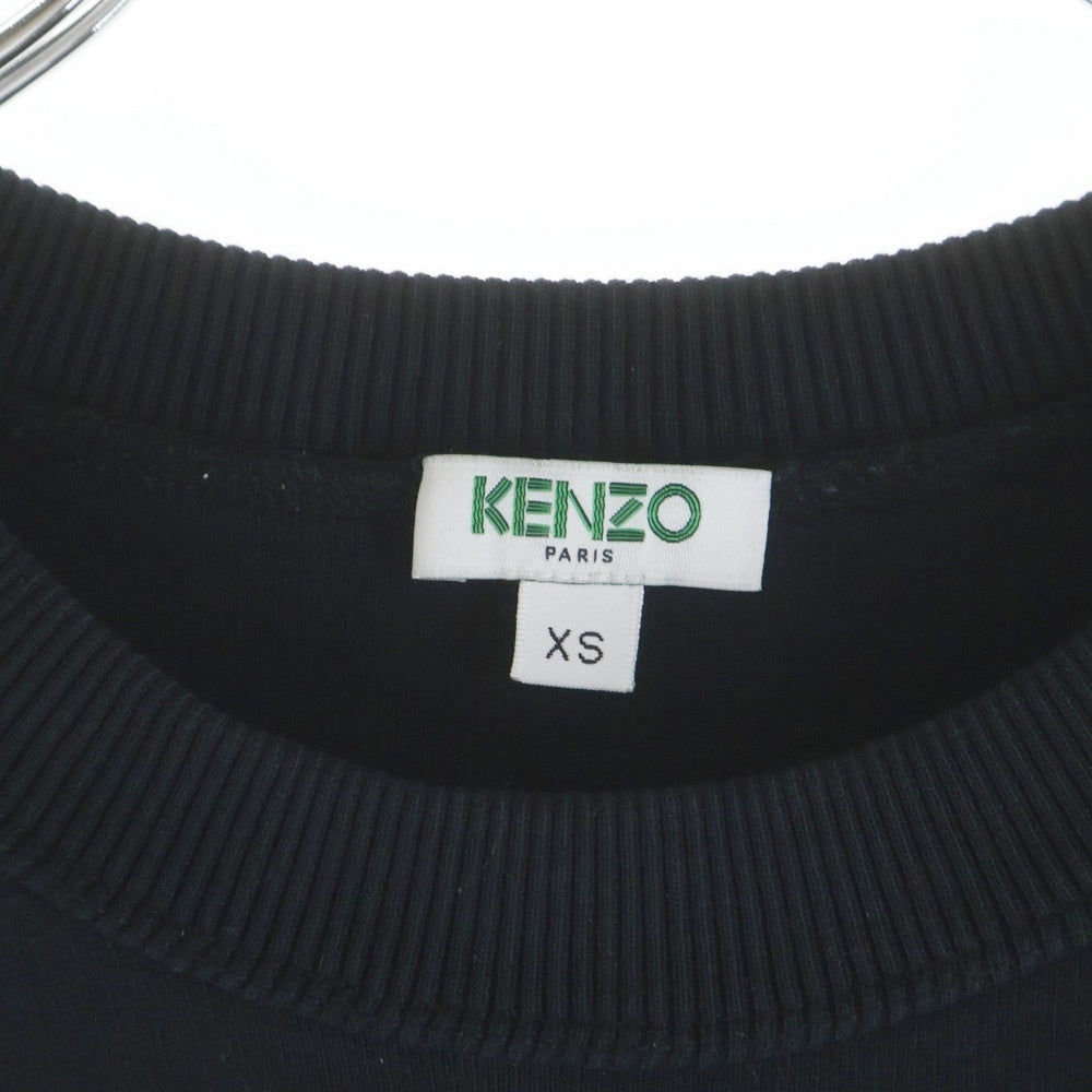 KENZO(ケンゾー) フロントロゴエンブロイダリー クルーネックスウェットシャツ トレーナー ブラック FA55SW0004MD