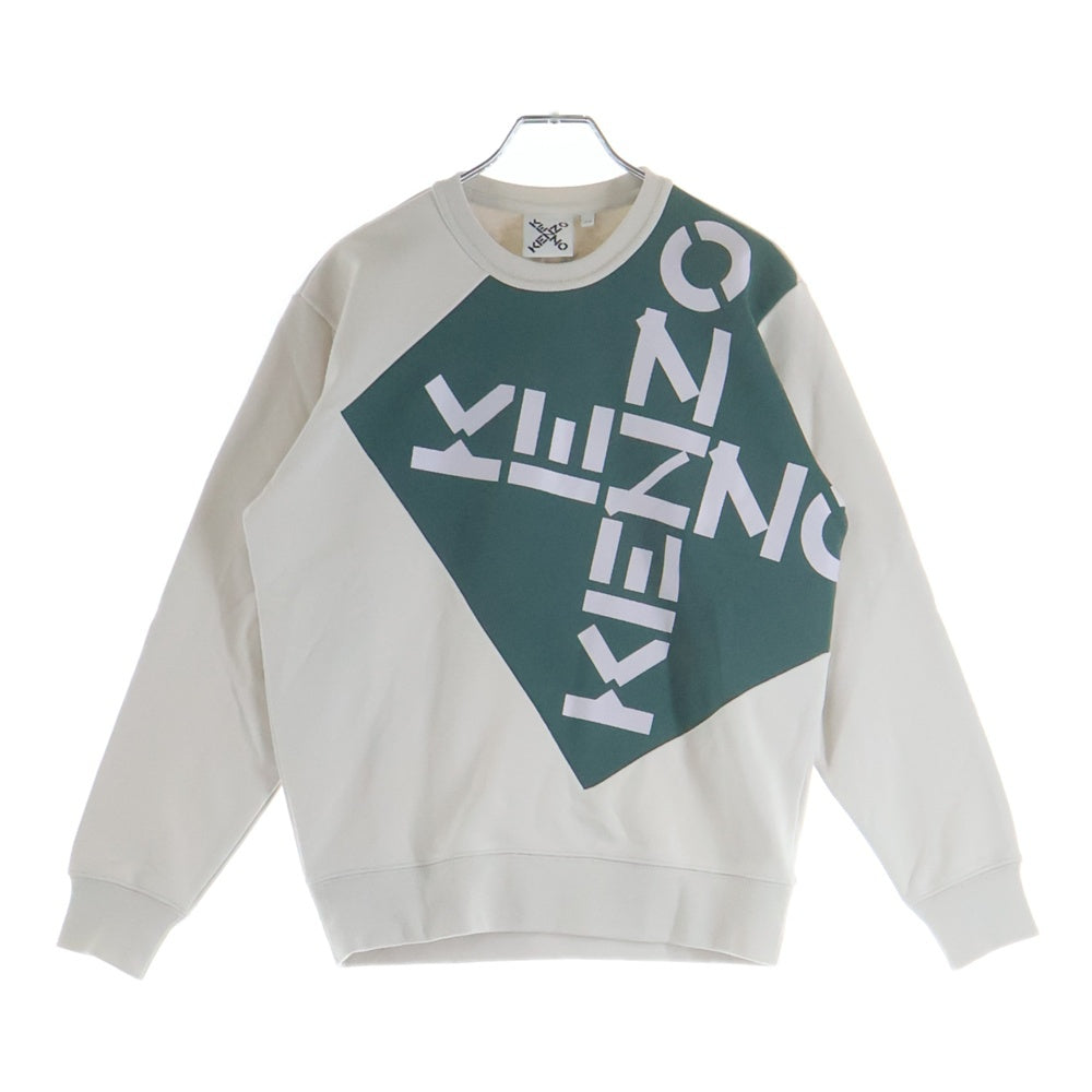 KENZO(ケンゾー) フロントロゴプリント クルーネックスウェットシャツ トレーナー ホワイト FB62SW6344MS