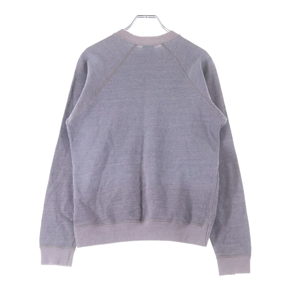 HYSTERIC GLAMOUR(ヒステリックグラマー) 90-00S VINTAGE ヴィンテージ Hタグ フロントプリント ラグランスリーブ クルーネックスウェットトレーナー ライトパープル 2CS-4290