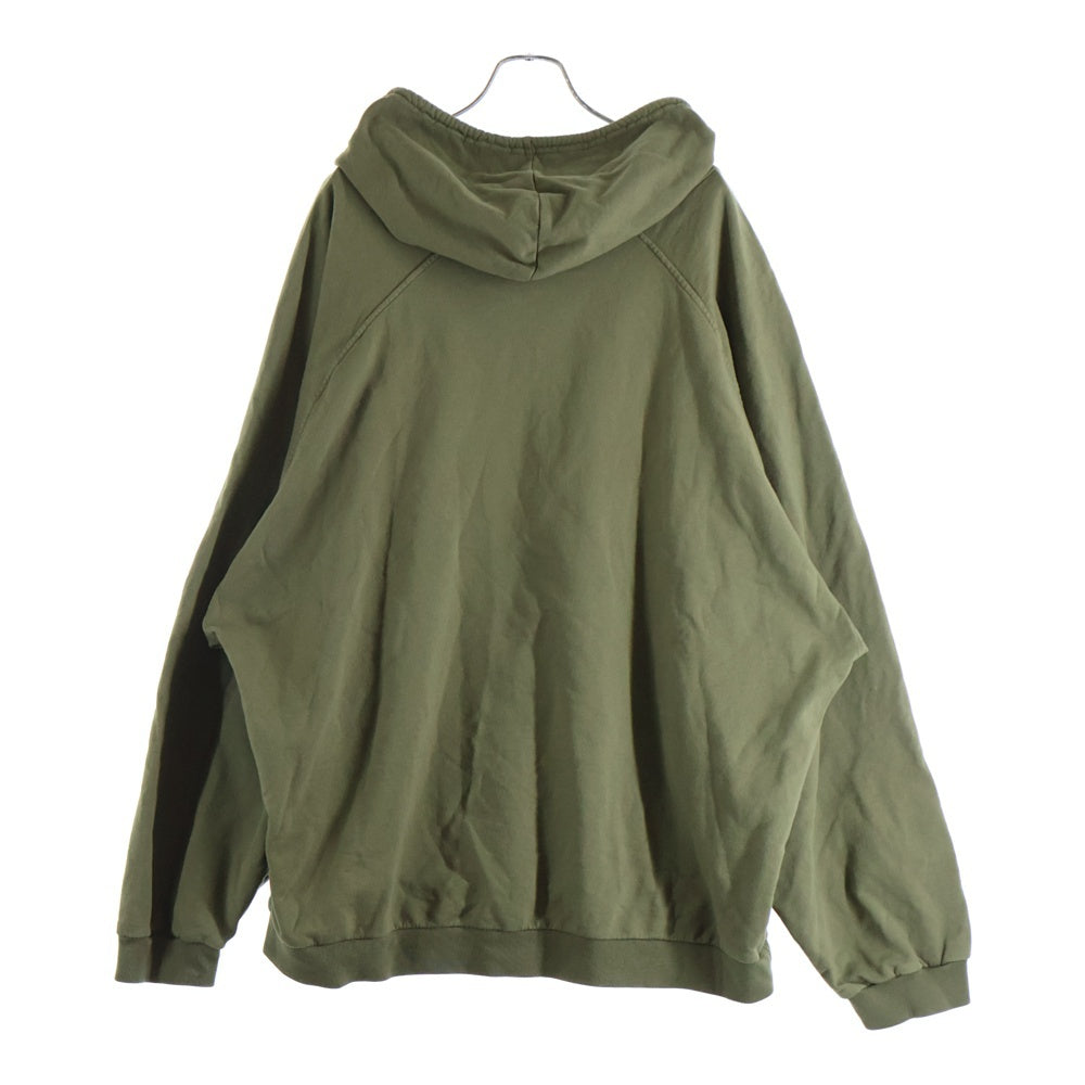 RAF SIMONS(ラフシモンズ) 21SS ARCHIVE REDUX New York United States Hoodie History of My World限定 テロ期復刻 プルオーバースウェットパーカー フーディー カーキ A01-126