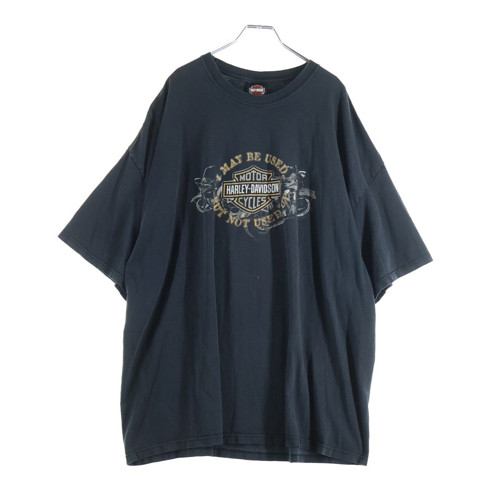 HARLEY DAVIDSON(ハーレーダビッドソン) 00S VINTAGE 2007 S/S TEE ヴィンテージ 両面プリントTシャツ 半袖クルーネックカットソー ブラック