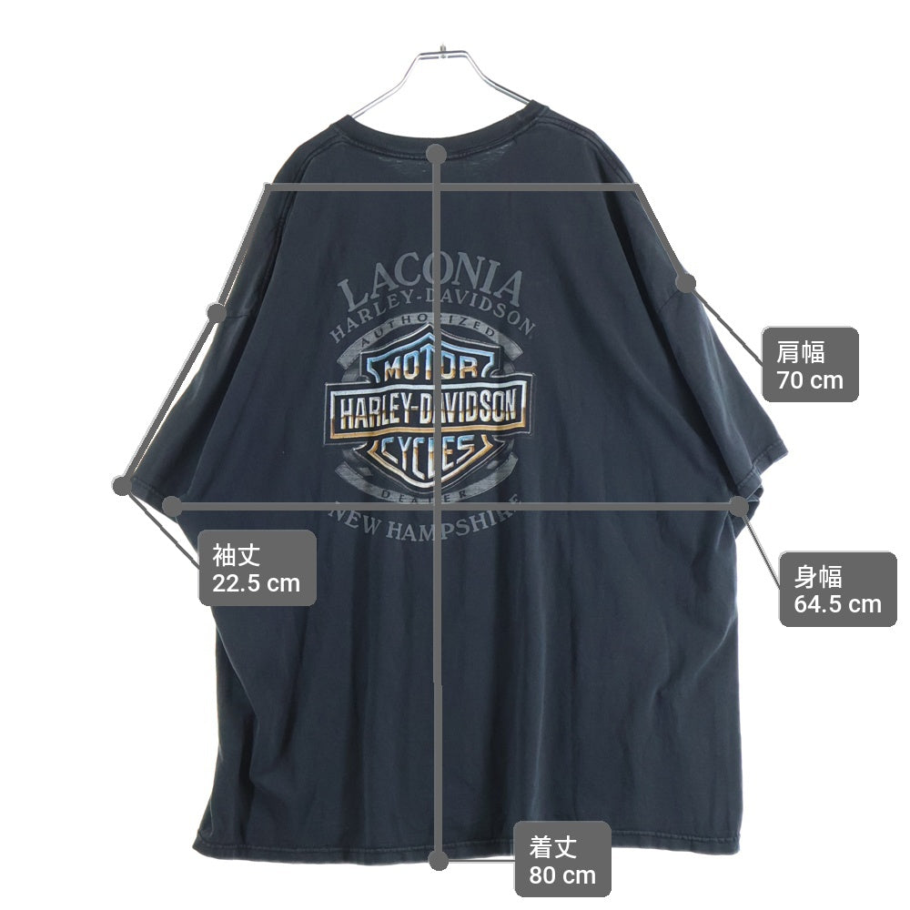 HARLEY DAVIDSON(ハーレーダビッドソン) 00S VINTAGE 2007 S/S TEE ヴィンテージ 両面プリントTシャツ 半袖クルーネックカットソー ブラック