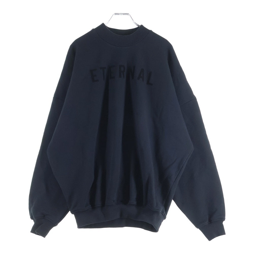 FEAR OF GOD(フィアオブゴッド) 22AW THE ETERNAL COLLECTION ETERNAL FLEECE エターナル フリース フロントラバーロゴプリント クルーネック スウェット プルオーバートレーナー