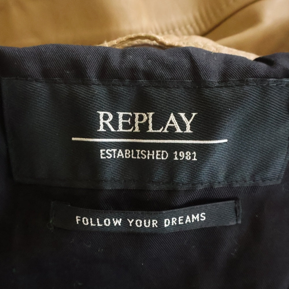 REPLAY(リプレイ) シープスキン ジップアップ レザージャケット ブラウン W7356