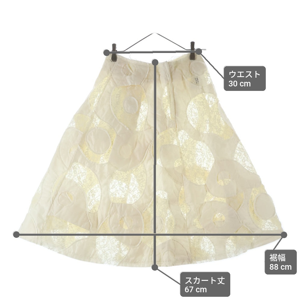 COMME des GARCONS COMME des GARCONS(コムデギャルソンコムデギャルソン) 15AW AD2015 総柄 レーススカート ホワイト レディース RP-S014