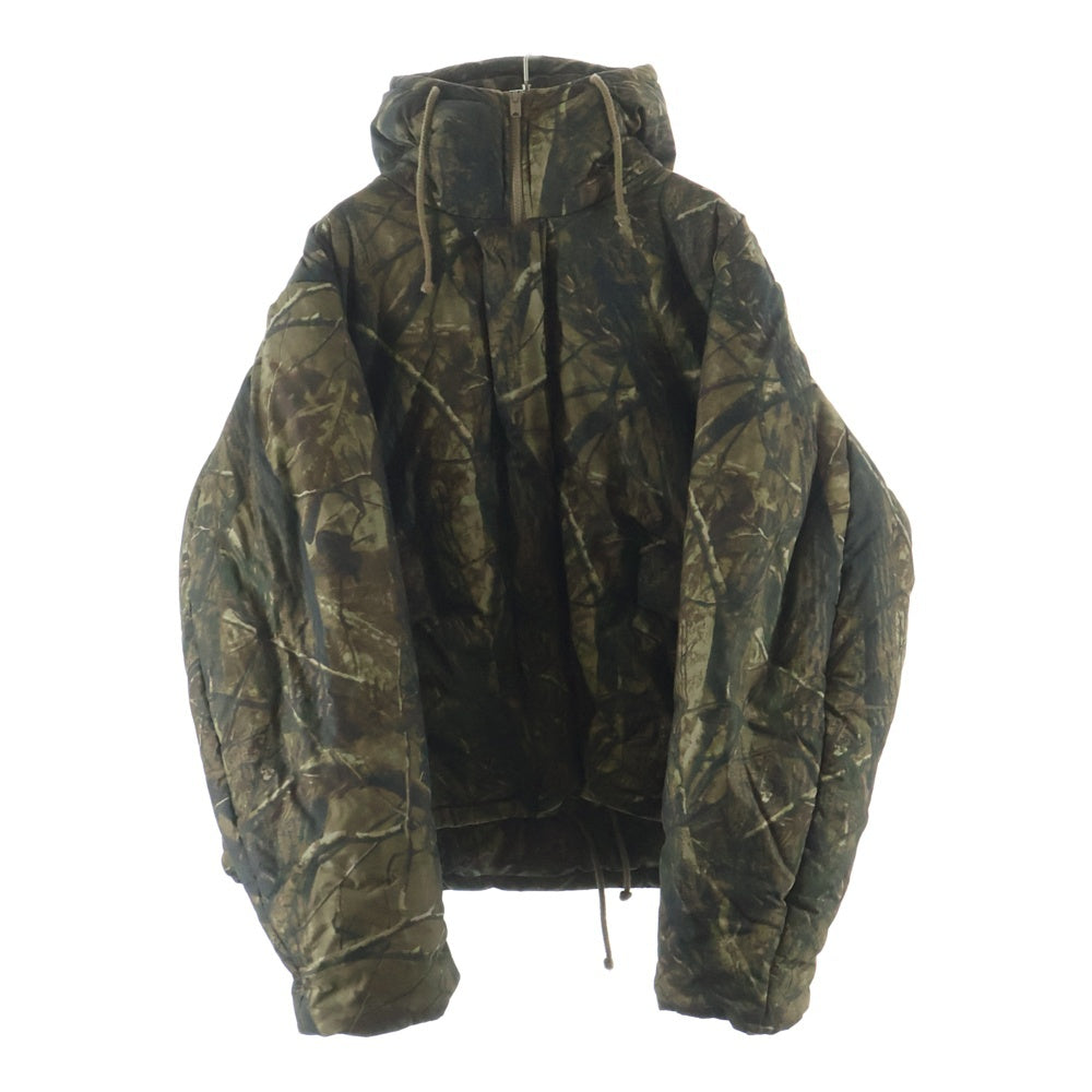 adidas YEEZY SEASON 5(イージー シーズンファイブ) カモフラージュ総柄 フーデッドショートパファージャケット ブラウン KW5U6163-045