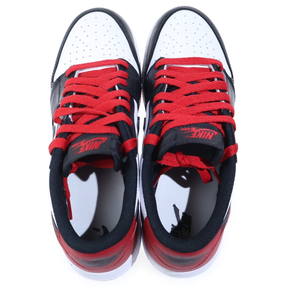 NIKE(ナイキ) GS AIR JORDAN 1 RETRO LOW OG BLACK TOE エアジョーダン1 レトロ ブラックトゥ つま黒 ローカットスニーカー レッド/ホワイト US7Y/25cm CZ0858-106