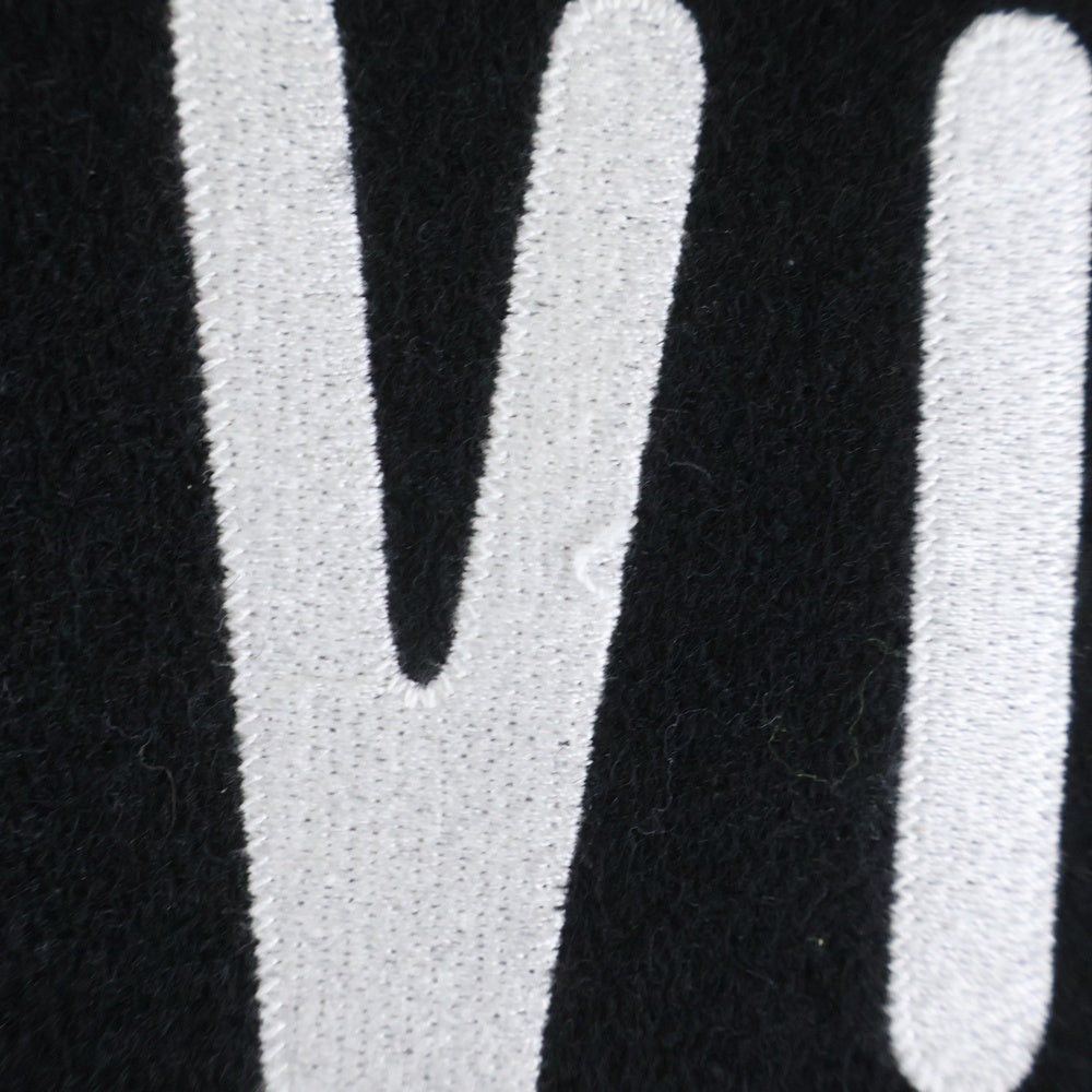 NO BRAND(ノーブランド) (Victor Victor Worldwide/ビクタービクター ワールドワイド) Varsity Jacket ロゴパッチ レザー切り替え ウール バーシティジャケット スタジャン ブラック