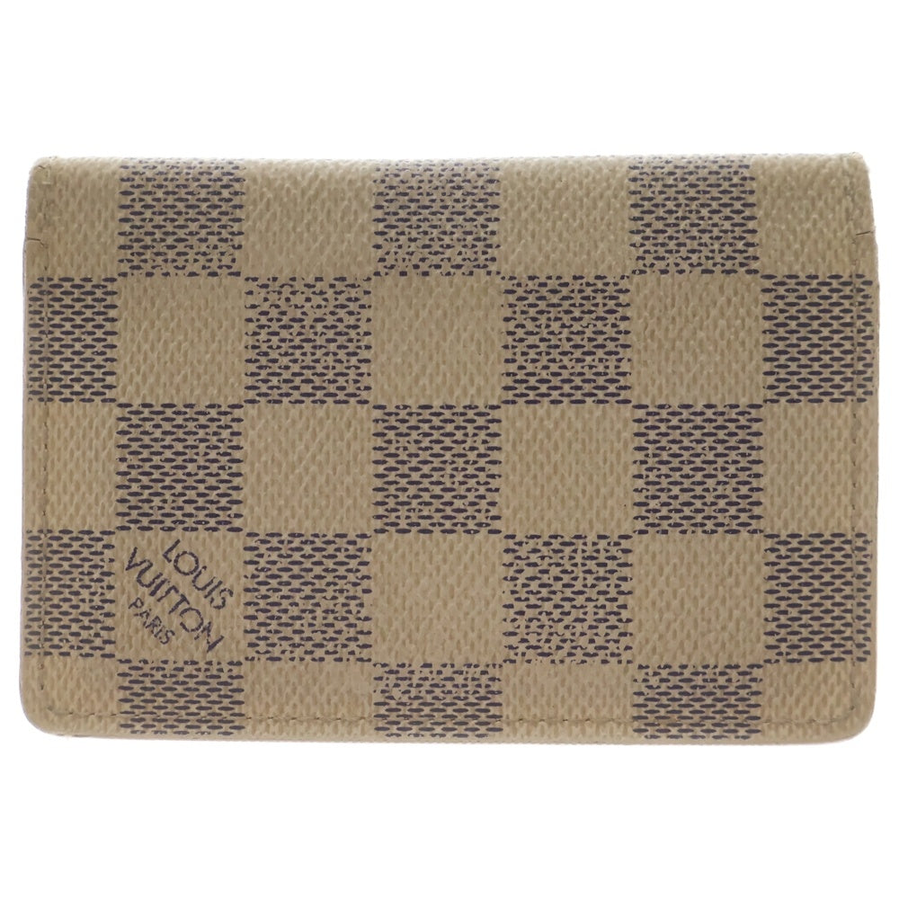 LOUIS VUITTON(ルイヴィトン) オーガナイザードゥポッシュ ダミエアズール カードケース 名刺入れ ホワイト/グレー N63144 レディース