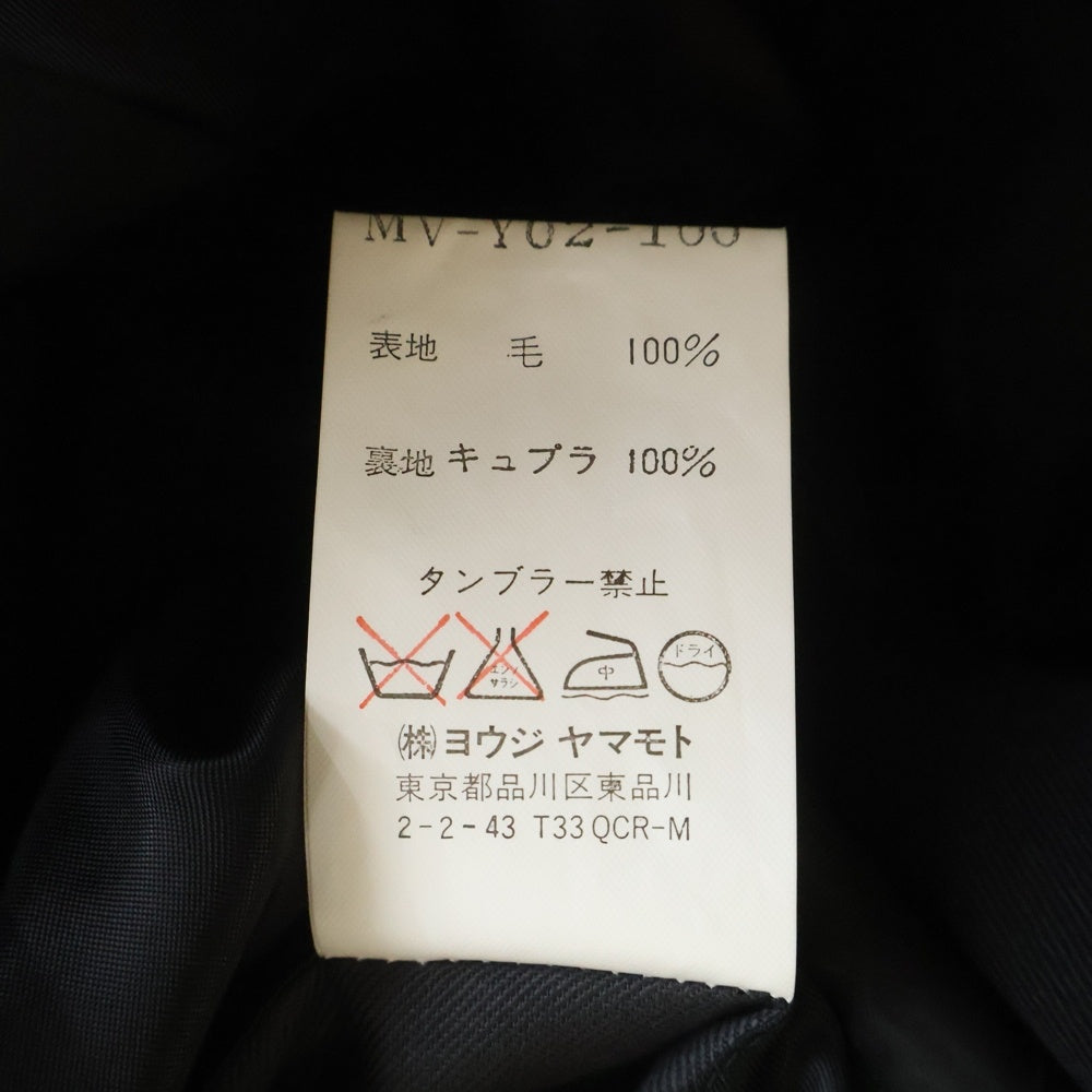 Y's for men(ワイズフォーメン) 90S ウールギャバジン マルチポケットデザイン レギュラーカラー シャツ ジャケット ブラック MV-Y02-100