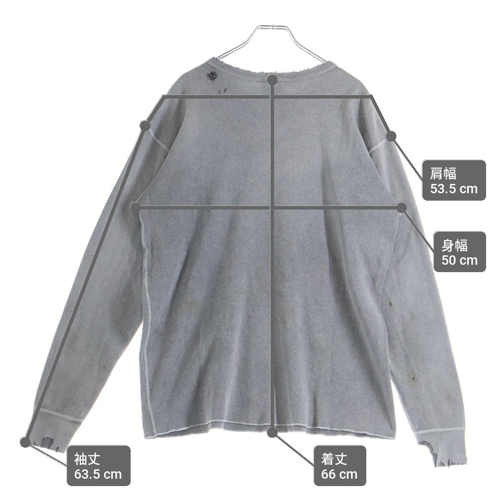SAINT MICHAEL(セントマイケル) 26SS HONEYCOMB THARMAL SHIRT SM-MK8-0000-034 サーマルロングスリーブ 長袖Tシャツ