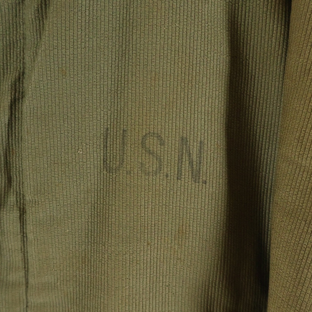 VINTAGE(ヴィンテージ) 40S VINTAGE USNAVY N-1 ヴィンテージ 後期型 ベル型のコの字留めTALON ステンシル デッキジャケット カーキ