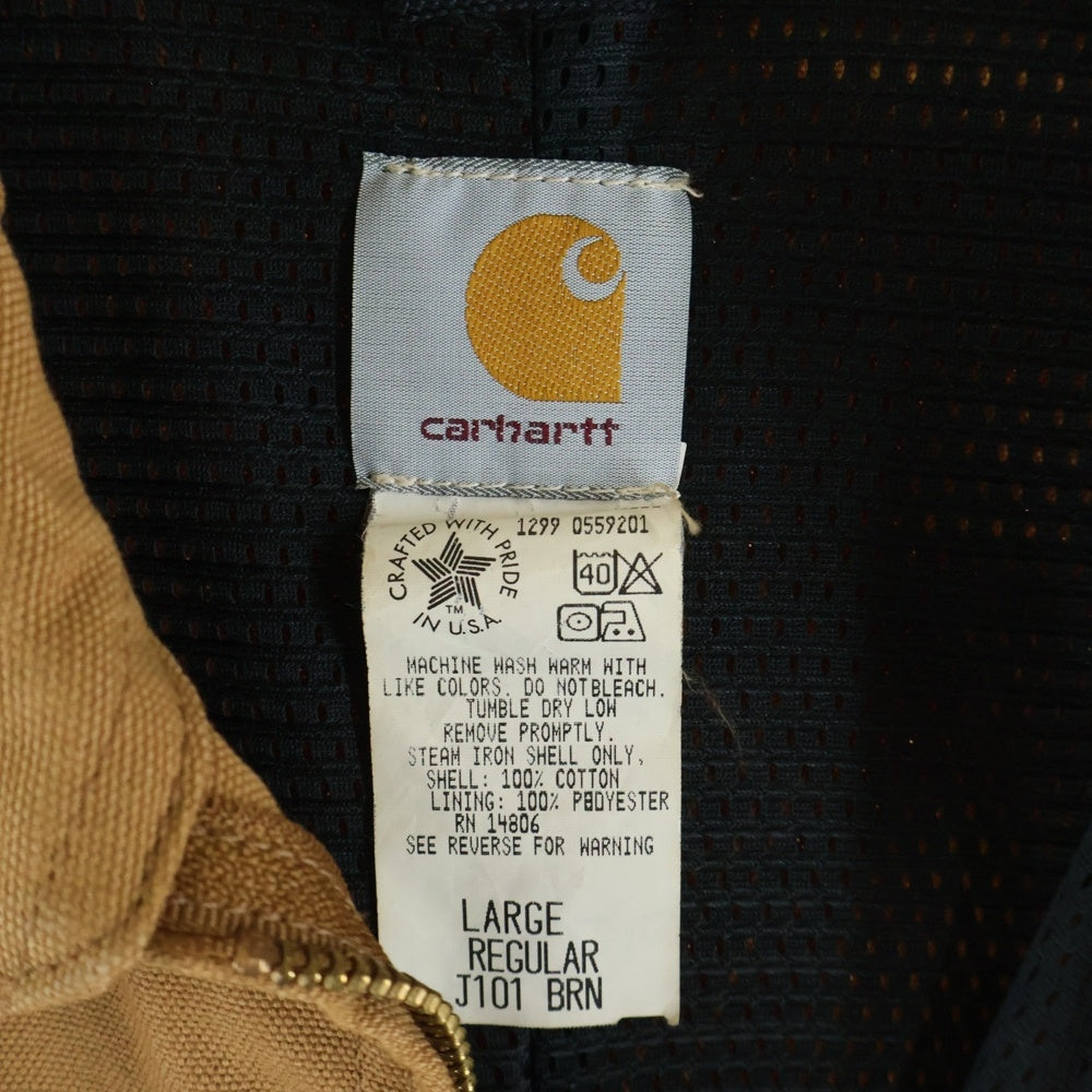 CARHARTT(カーハート) 90S VINTAGE DETROIT JACKET USA製 ダック地 デトロイトジャケット ブラウン J101 BRN