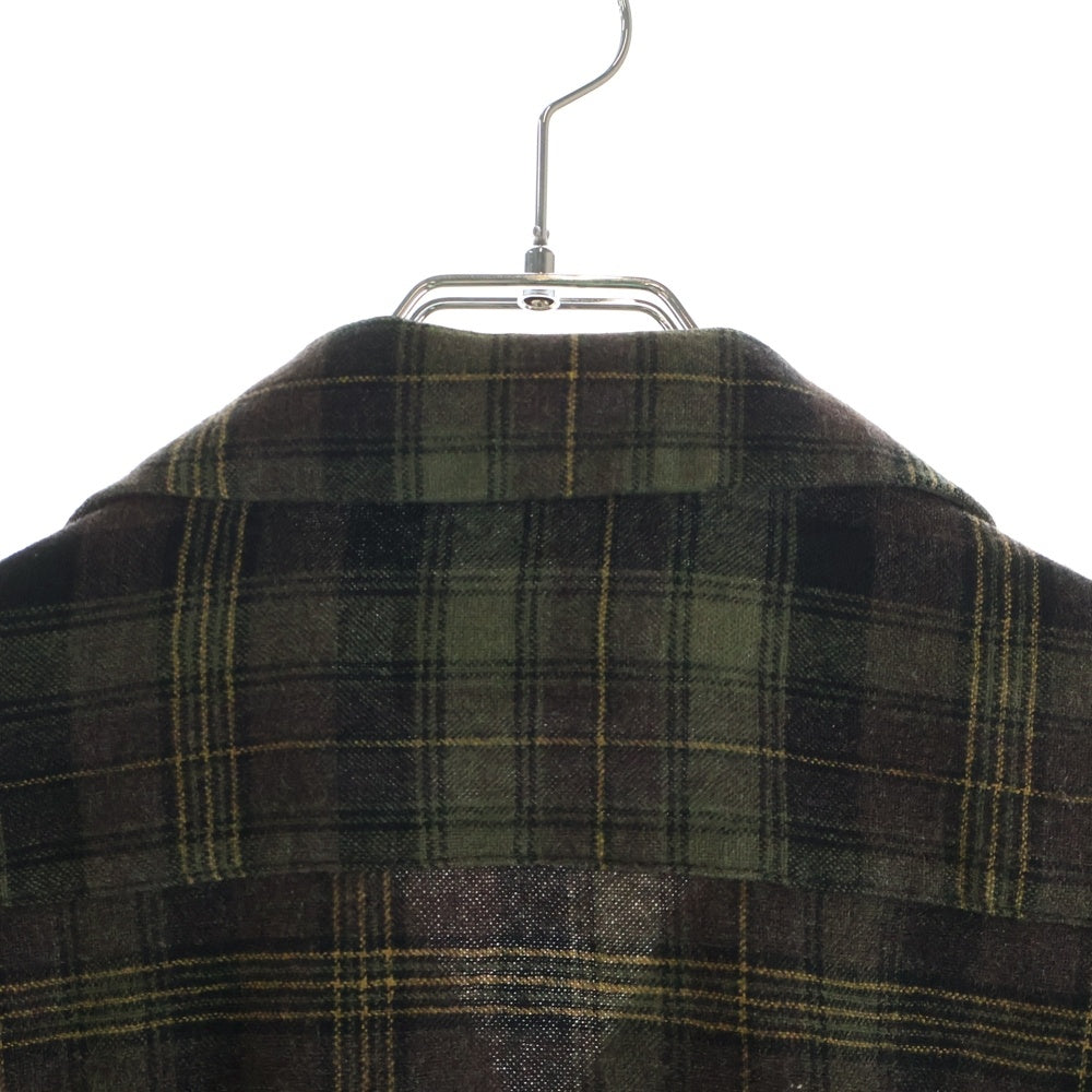 PENDLETON(ペンドルトン) 50S VINTAGE ヴィンテージ ウール チェック 長袖オープンカラーシャツ ボードシャツ ブラウン