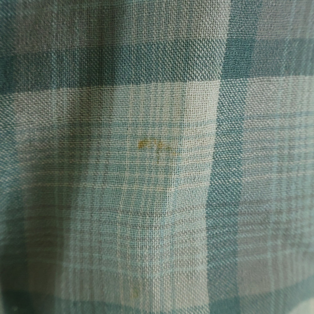 PENDLETON(ペンドルトン) 60S VINTAGE SIR PENDLETON ヴィンテージ ウール チェック柄 長袖オープンカラーシャツ グリーン/グレー