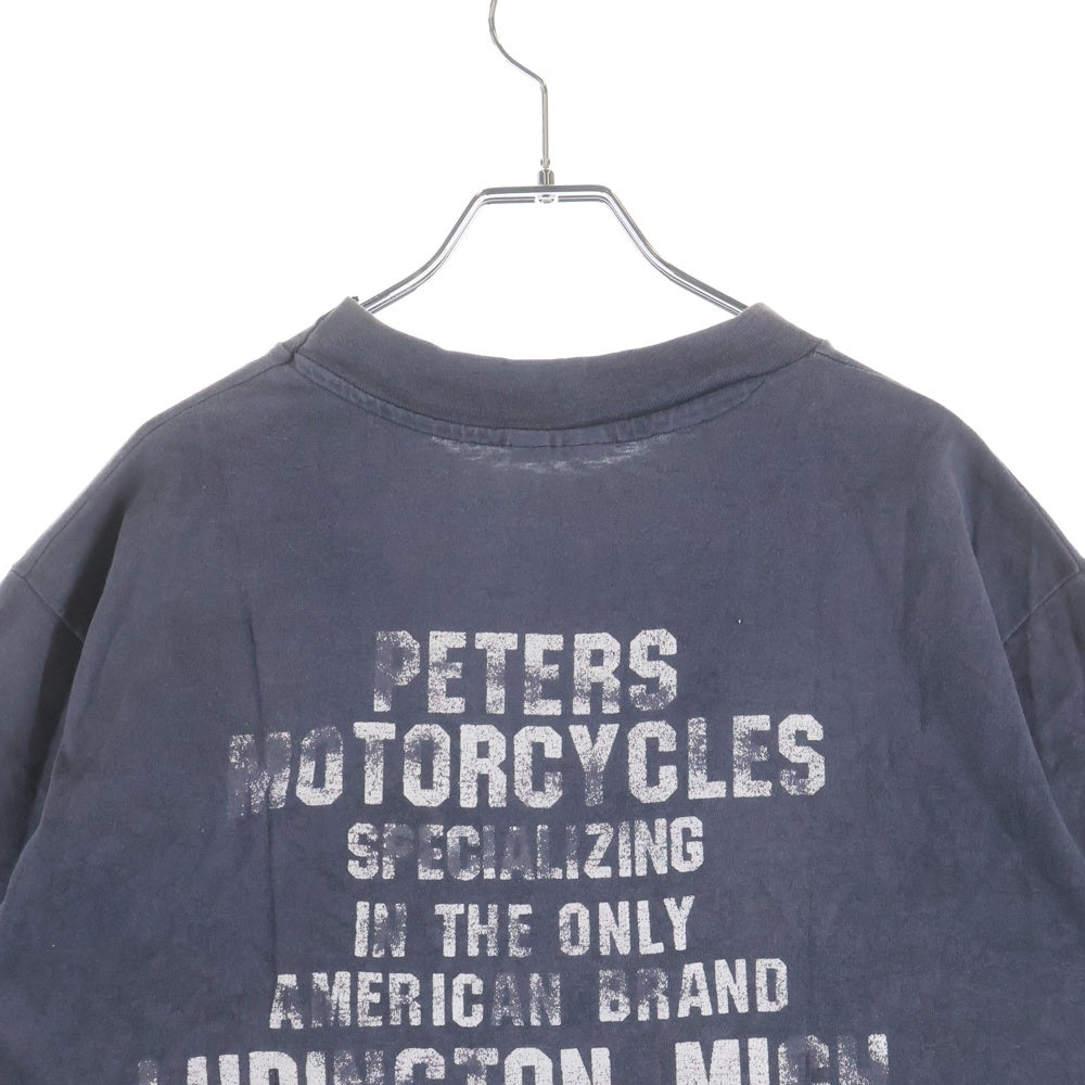 VINTAGE(ヴィンテージ) 80-90S ハーレーダビッドソン モーターサイクル 両面プリント クルーネック半袖Tシャツ カットソー グレー