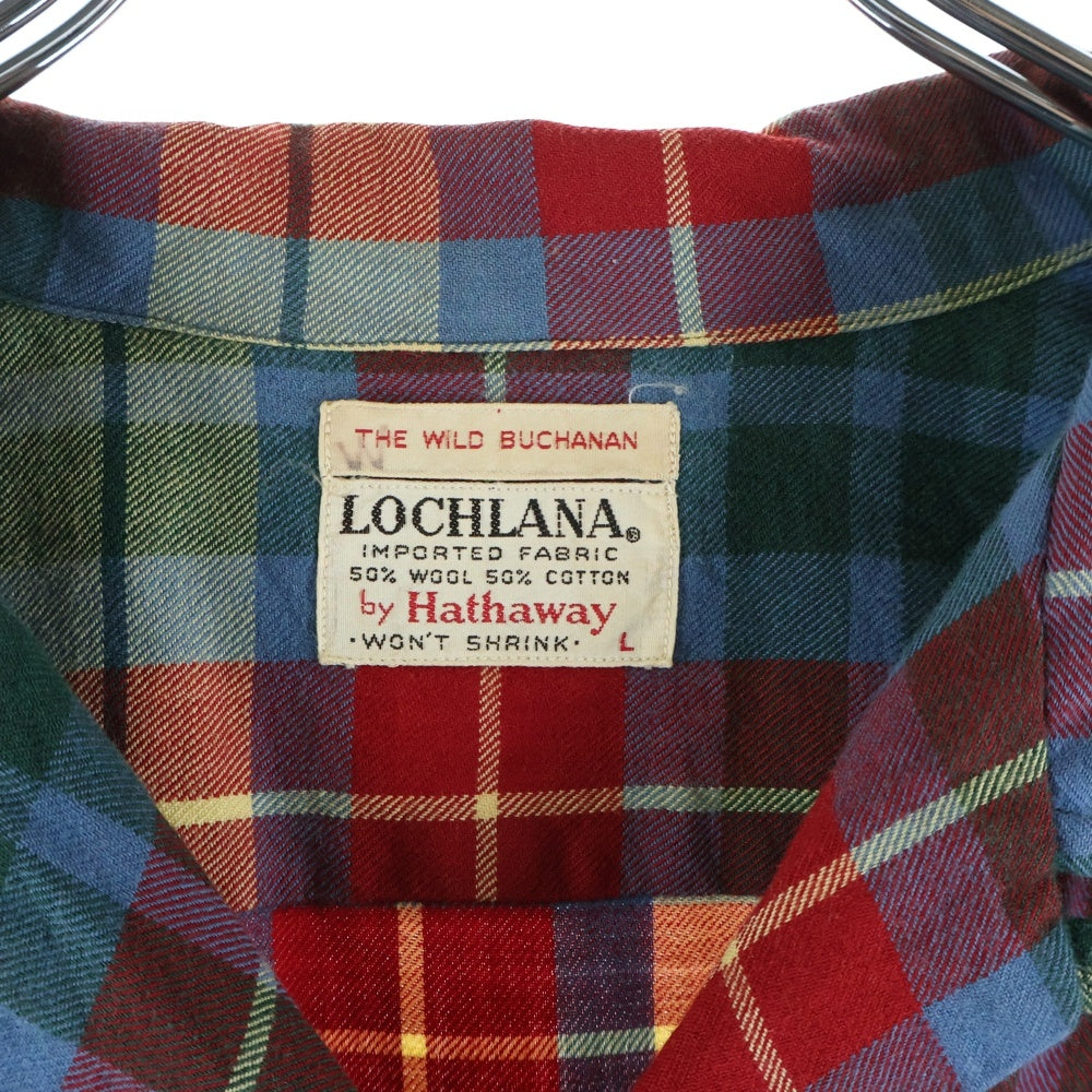 VINTAGE(ヴィンテージ) 60S VINTAGE LOCHLANA BY HATHAWAY ヴィンテージ ウールコットン チェック長袖オープンカラーシャツ マルチカラー
