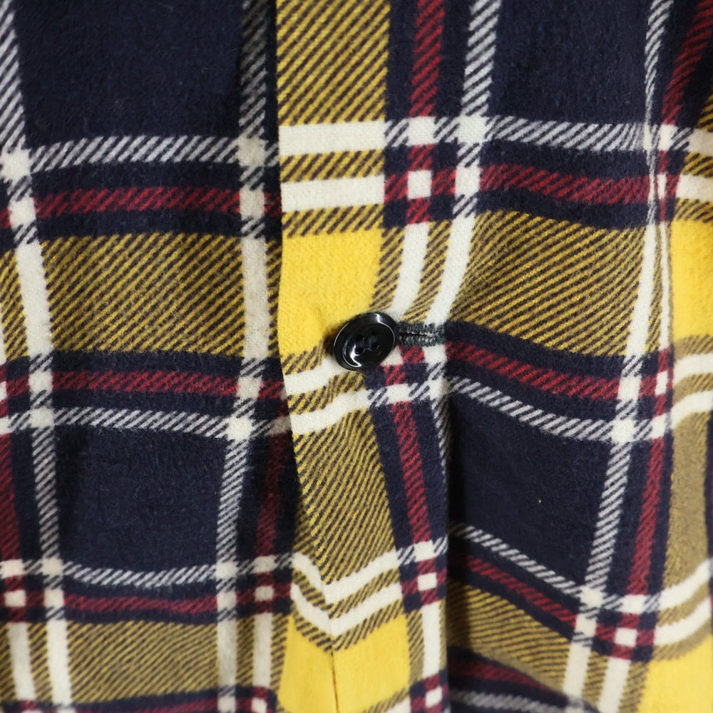 VINTAGE(ヴィンテージ) 50-60S VINTAGE CAMPUS ヴィンテージ キャンパス チェック 長袖プリントフランネル オープンカラーシャツ イエロー/ブラック