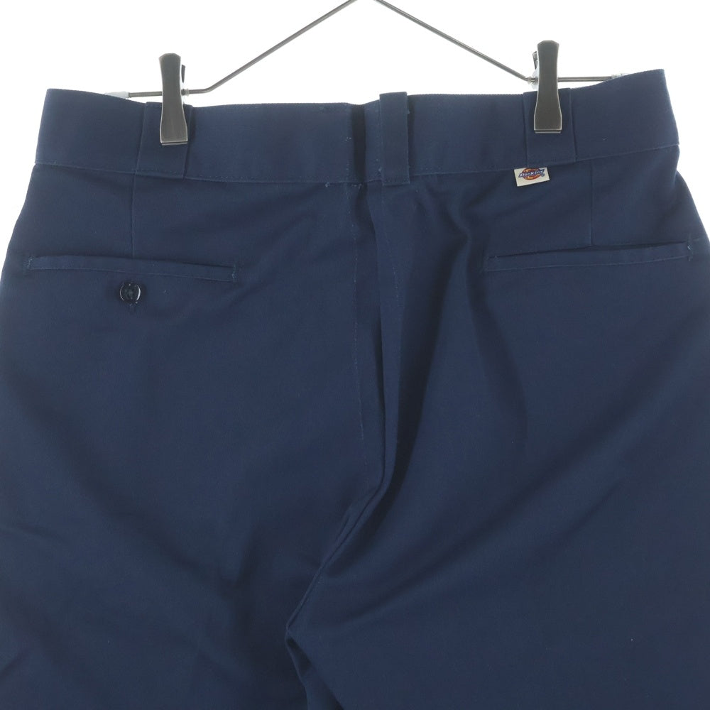 Dickies(ディッキーズ) 80-90S VINTAGE 874 ヴィンテージ USA製 チビタグ ポリコットン ジップアップ ワークパンツ ネイビー