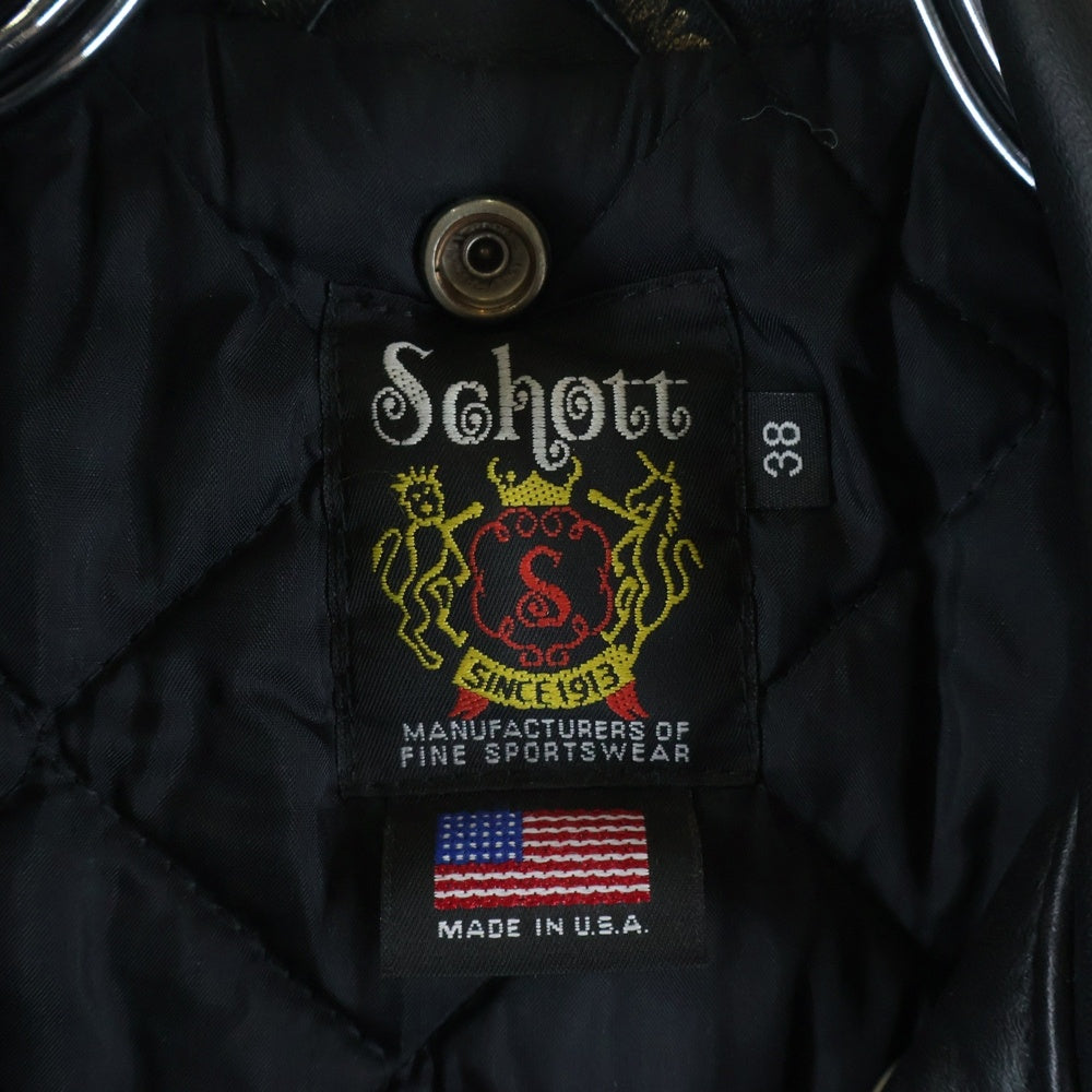 SCHOTT(ショット) 613US ツースター レザー ダブルライダースジャケット ブラック