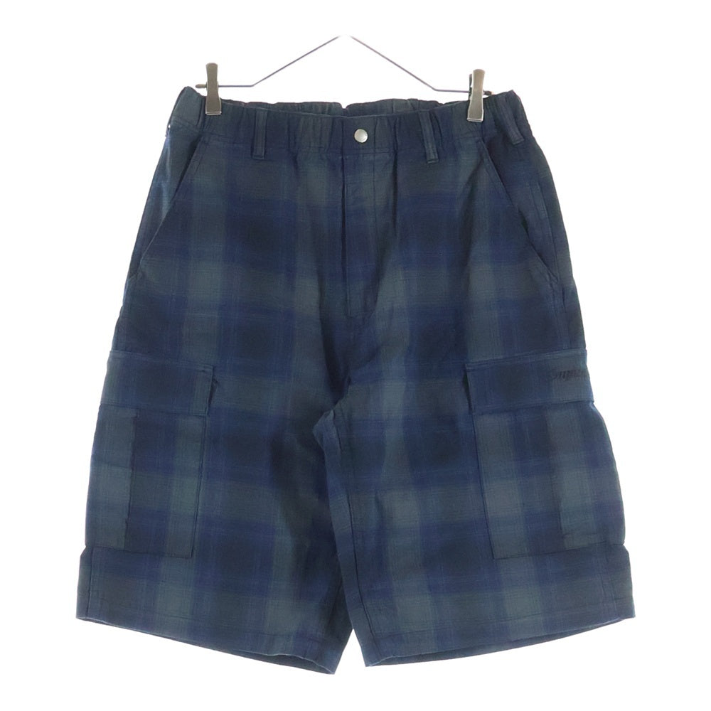 SUPREME(シュプリーム) 25SS Plaid Cargo Short プレイド カーゴショーツ チェック柄 ショートパンツ ネイビー