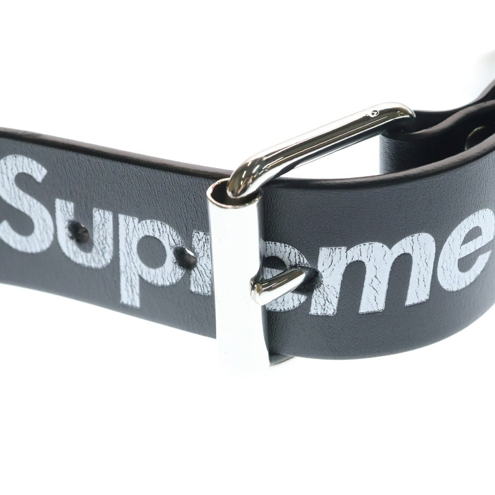 SUPREME(シュプリーム) 25AW Repeat Leather Belt リピート レザーベルト ブラック