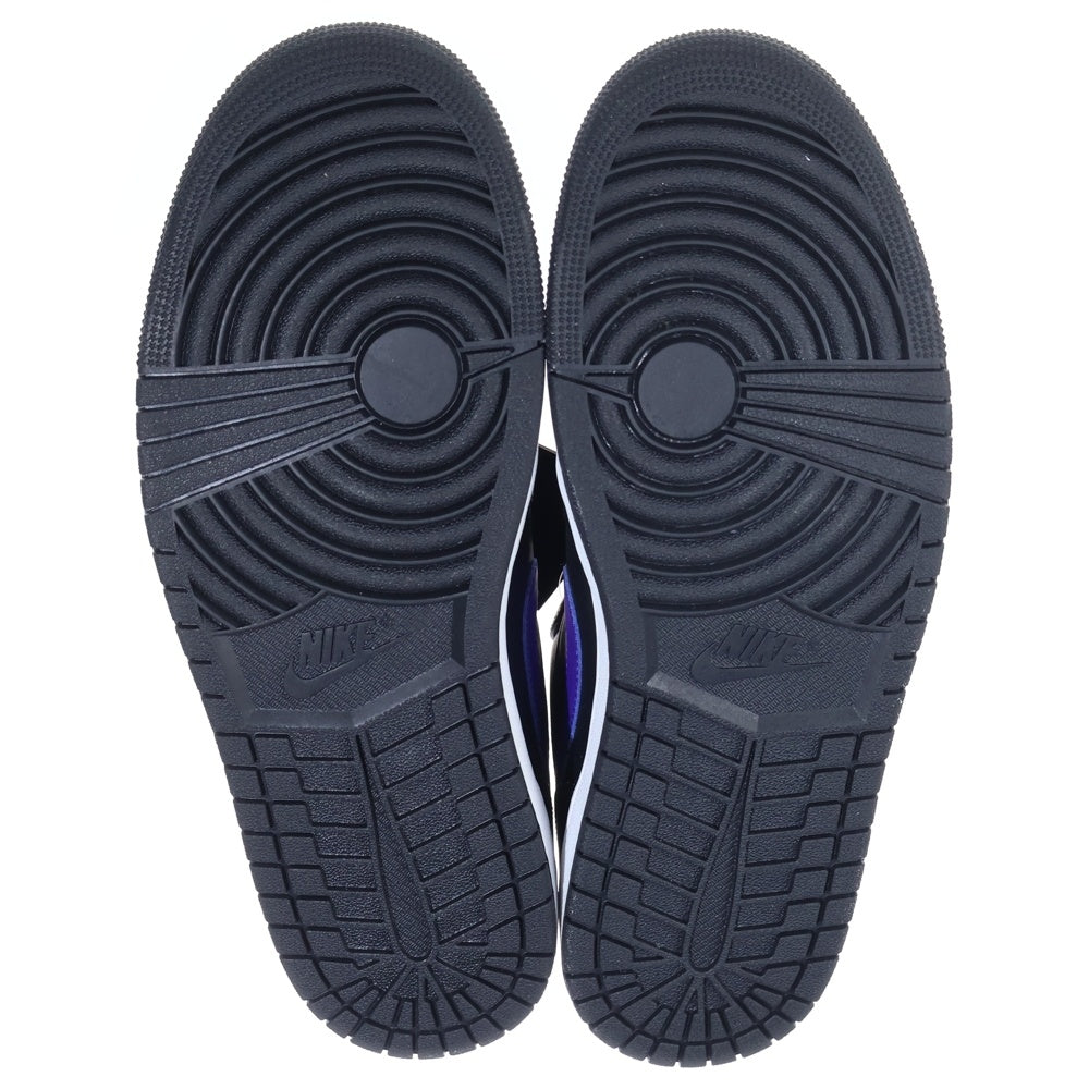 NIKE(ナイキ) AIR JORDAN 1 LOW LAKERS エア ジョーダン 1 レイカーズ ローカットスニーカー ブラック/パープル US11/29cm 553558-075
