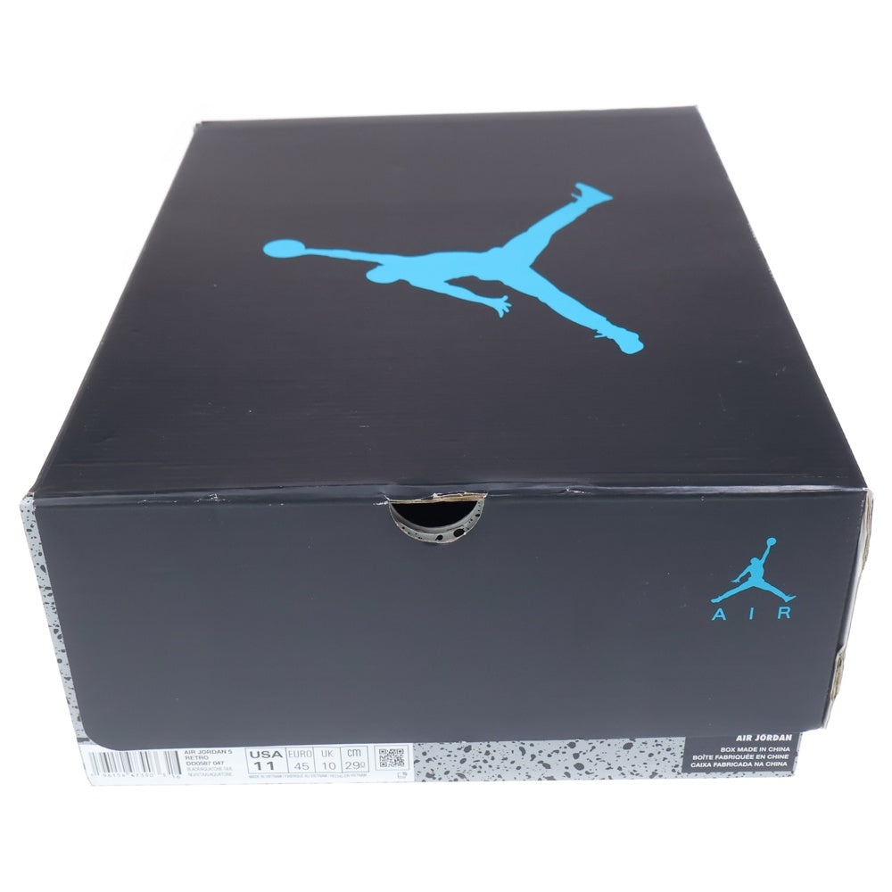 NIKE(ナイキ) AIR JORDAN 5 RETRO AQUA エアジョーダン 5 アクア ハイカットスニーカー ブラック US11/29cm DD0587-047
