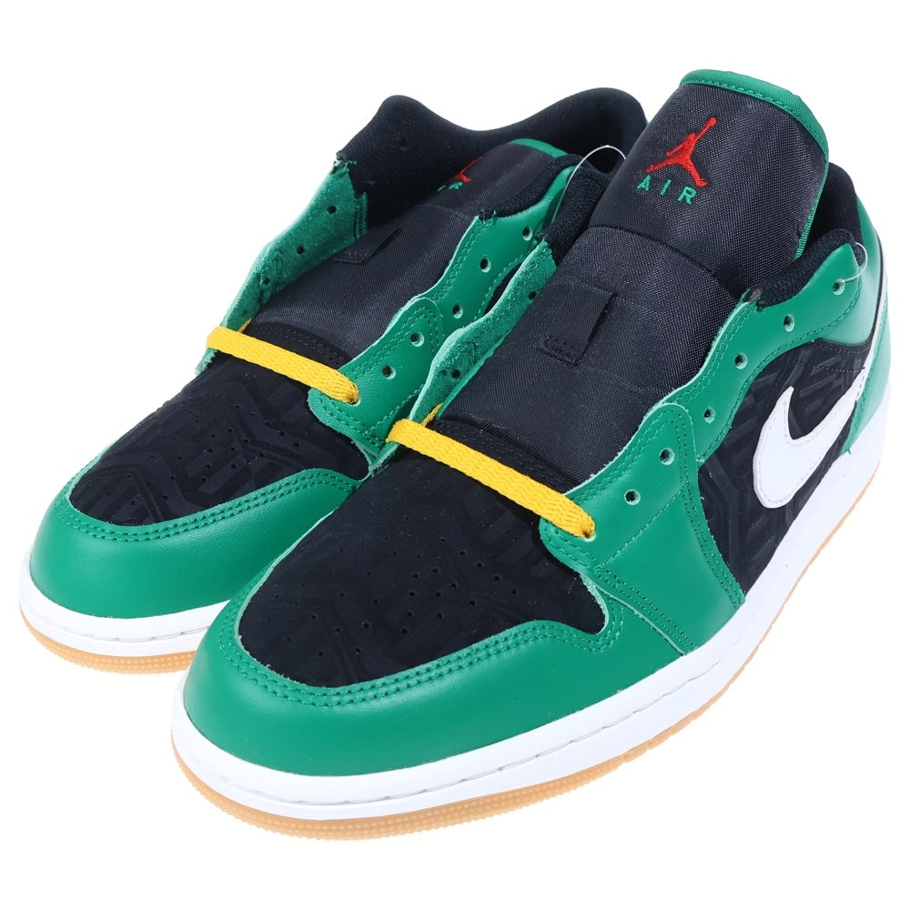 NIKE(ナイキ) GS AIR JORDAN 1 LOW SE MALACHITE エアジョーダン 1 マラカイト ローカットスニーカー ブラック/グリーン US11/29cm DQ8422-300
