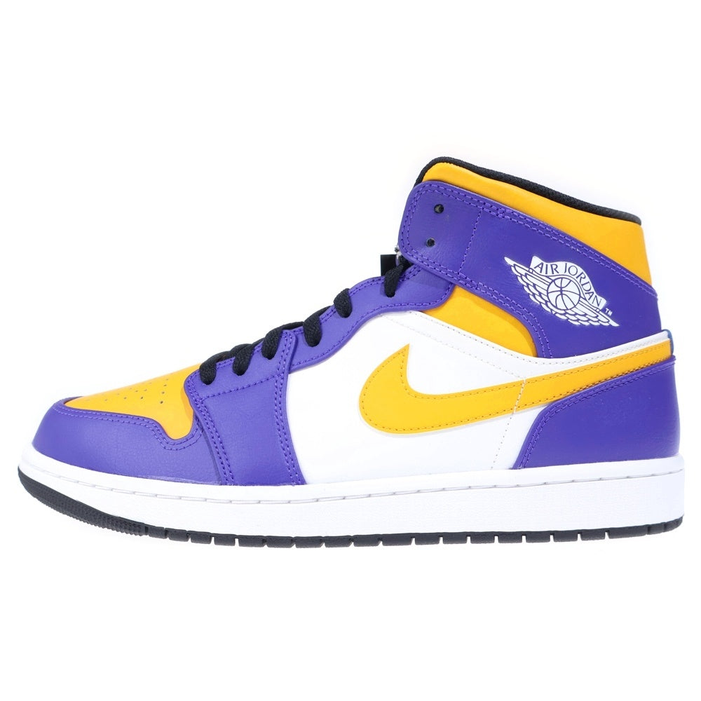 NIKE(ナイキ) AIR JORDAN 1 MID LAKERS エアジョーダン 1 レイカーズ ミッドカットスニーカー パープル/イエロー US11/29cm DQ8426-517