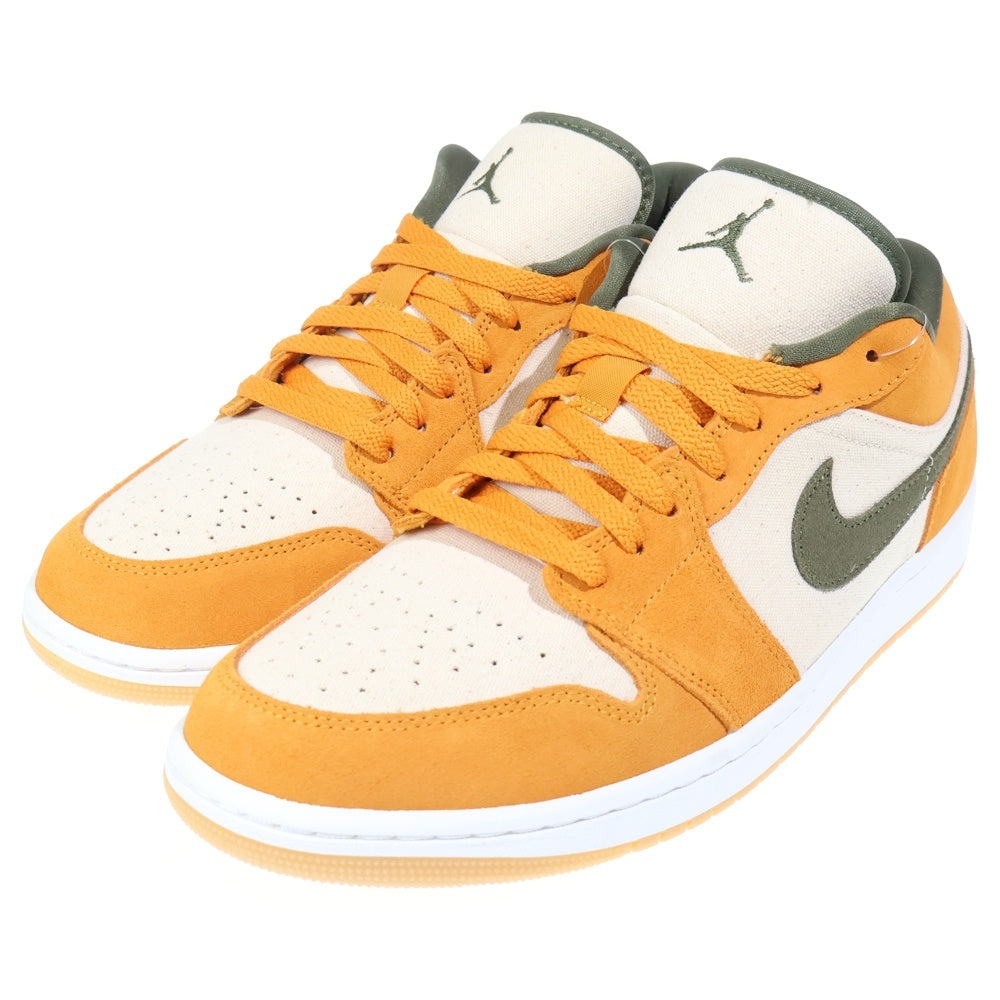 NIKE(ナイキ) AIR JORDAN 1 LOW LIGHT CURRY MEDIUM OLIVE エアジョーダン 1 ライトカリー ミディアムオリーブ ローカットスニーカー オレンジ/カーキ US11/29cm DH6931-102