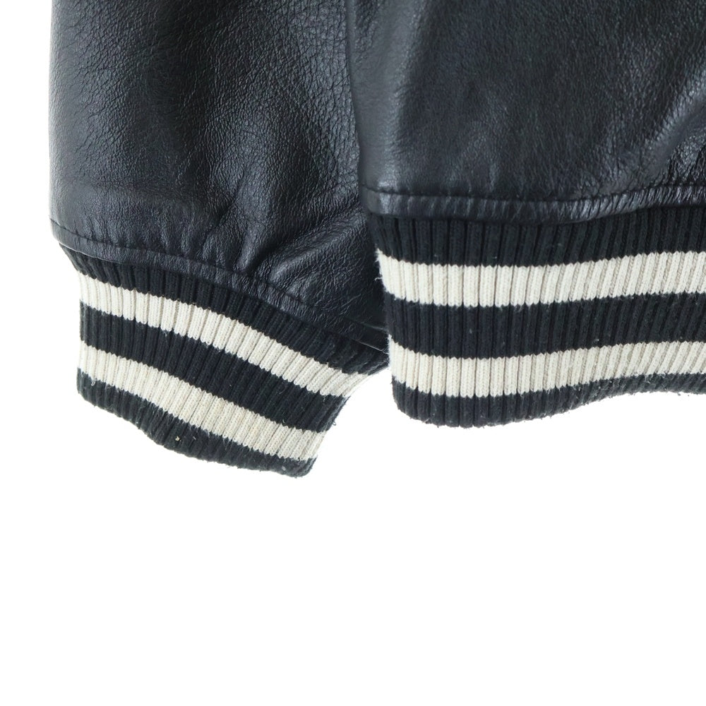 SUPREME(シュプリーム) 16SS Uptown Studded Leather Varsity Jacket アップタウン スタッズド レザーバーシティジャケット ブルゾン ブラック