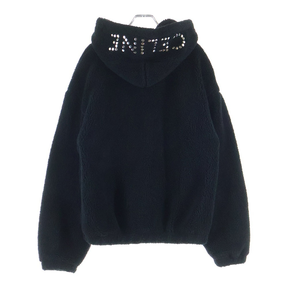 CELINE セリーヌ Boa Fleece Hoodie スタッズロゴ トリオンフ ジップアップ ボアフーデッドジャケット ブラック 2Y906699M CELINE(セリーヌ) Boa Fleece Hoodie スタッズロゴ トリオンフ ジップ