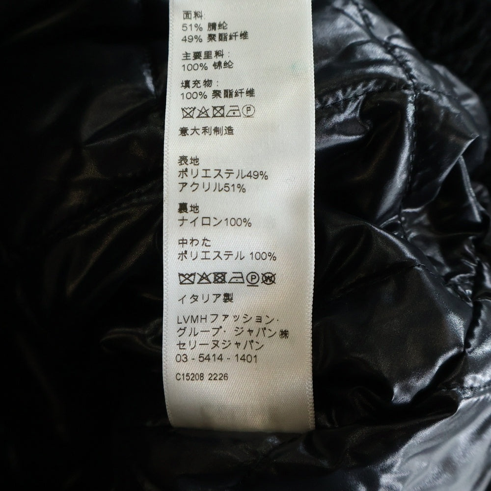 CELINE(セリーヌ) Boa Fleece Hoodie スタッズロゴ トリオンフ ジップアップ ボアフーデッドジャケット ブラック 2Y906699M