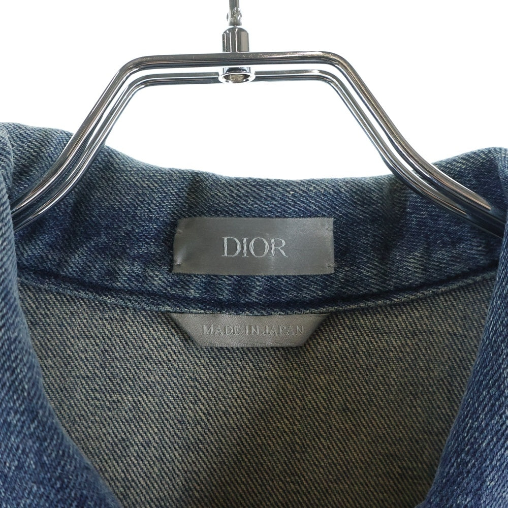Christian Dior(クリスチャンディオール) 20AW ×Shawn Stussy ショーンステューシー BEEエンブロイダリー スナップボタン デニムジャケット インディゴ 033D491AY988