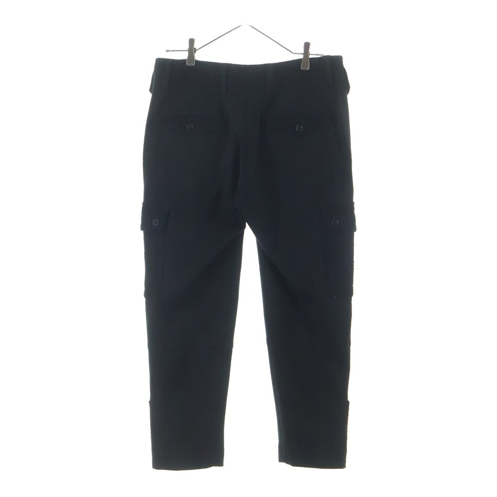 DOLCE & GABBANA(ドルチェアンドガッバーナ) CARGO PANTS ウール混 スウェットカーゴパンツ ブラック GWAOET GEP05