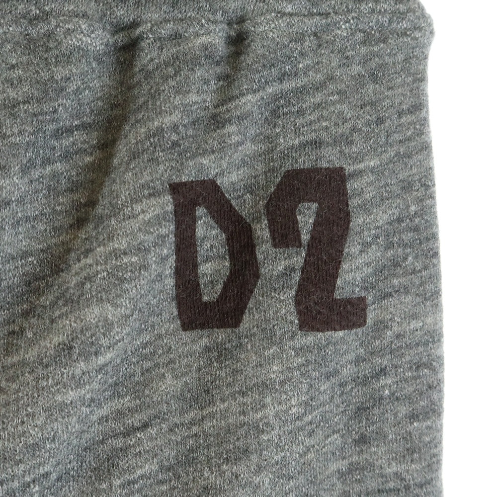 DSQUARED2(ディースクエアード) ウール混 ロゴプリント スウェットパンツ グレー S74KB0689