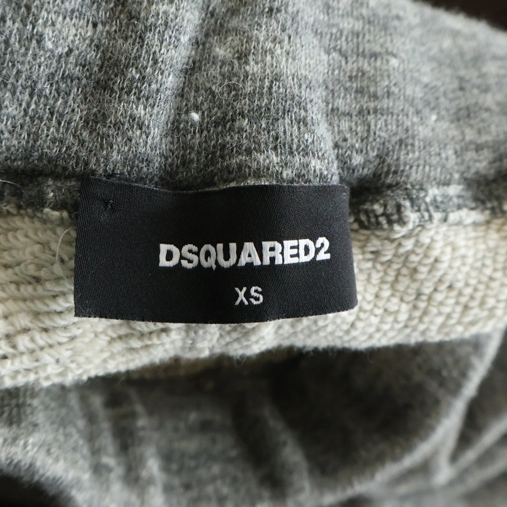 DSQUARED2(ディースクエアード) ウール混 ロゴプリント スウェットパンツ グレー S74KB0689
