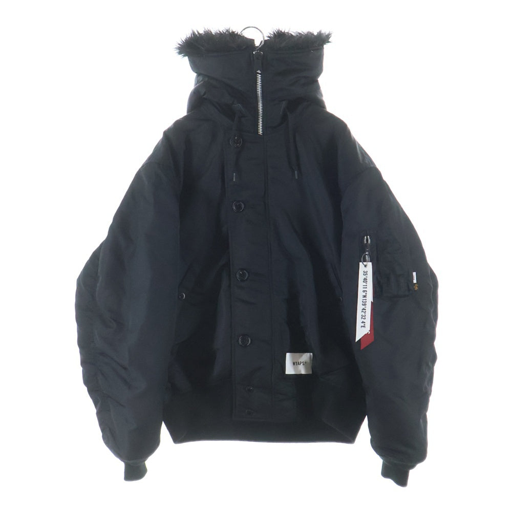 WTAPS ダブルタップス ×ALPHA INDUSTRIES N-2B アルファインダストリーズ コアスペック ファーフーデッド ナイロンジャケット ブラック TA0690-9001 WTAPS(ダブルタップス) ×ALPHA INDUSTRIES N-2B アルファ