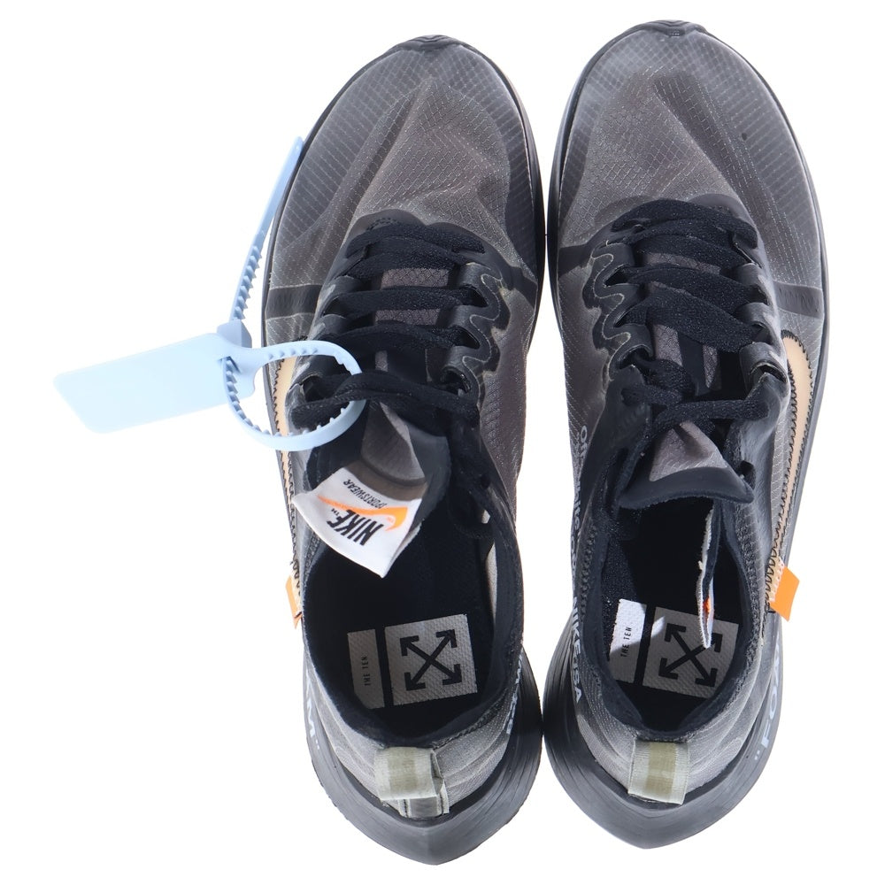 NIKE(ナイキ) ×OFF-WHITE ZOOM FLY オフホワイト ズームフライ ローカットスニーカー ブラック US7.5/25.5cm AJ4588-001