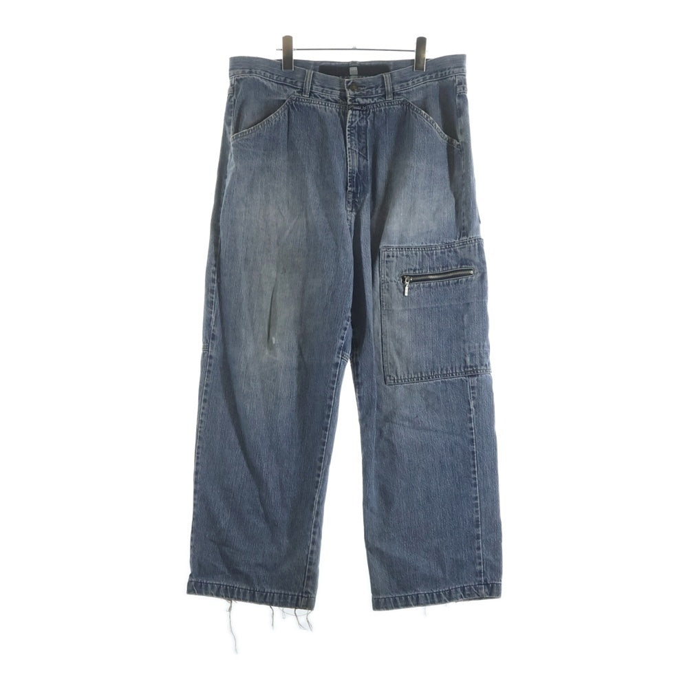 NO BRAND(ノーブランド) MARITHE FRANCOIS GIRBAUD マリテフランソワジルボー 90-00S 香港製 デカジップポケットデザイン デニム バギーパンツ インディゴ