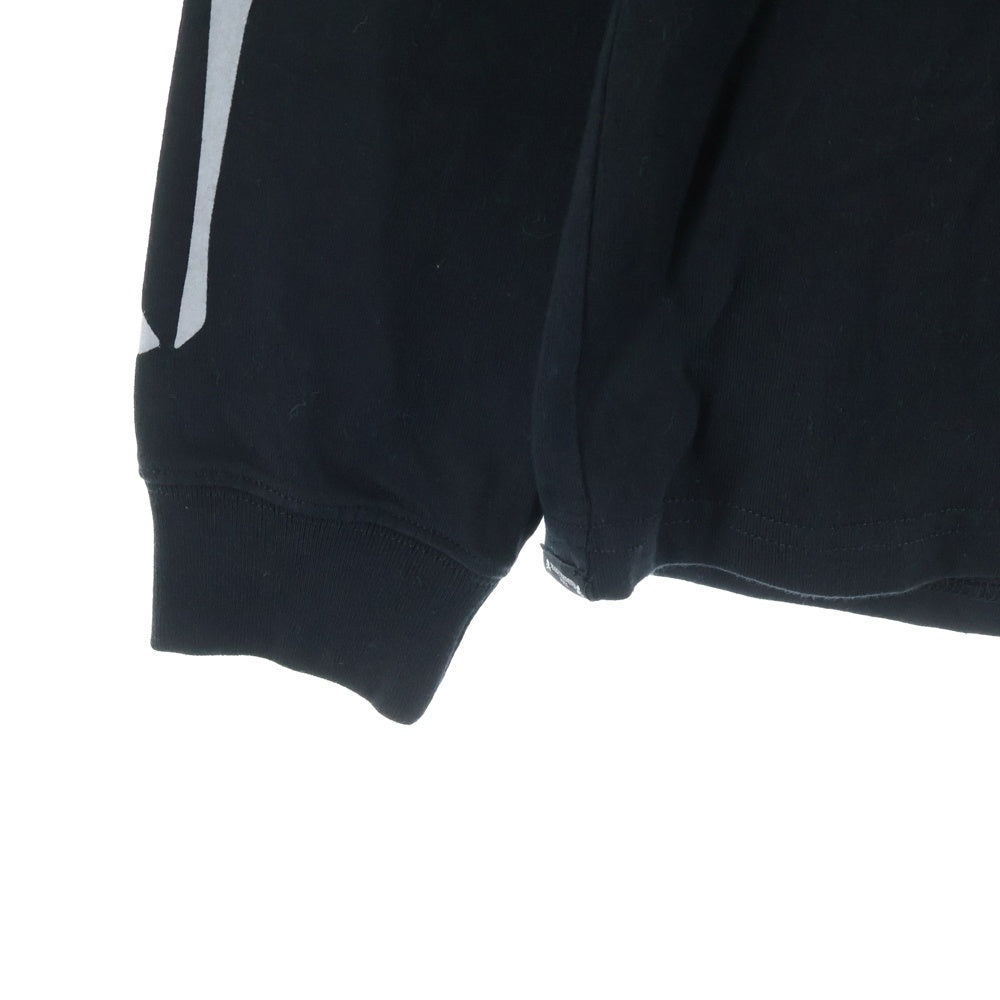 mastermind JAPAN(マスターマインドジャパン) ×VANSON L/S TEE BONE ボーンプリント クルーネック長袖Tシャツ カットソー ブラック MW24C13-TS101