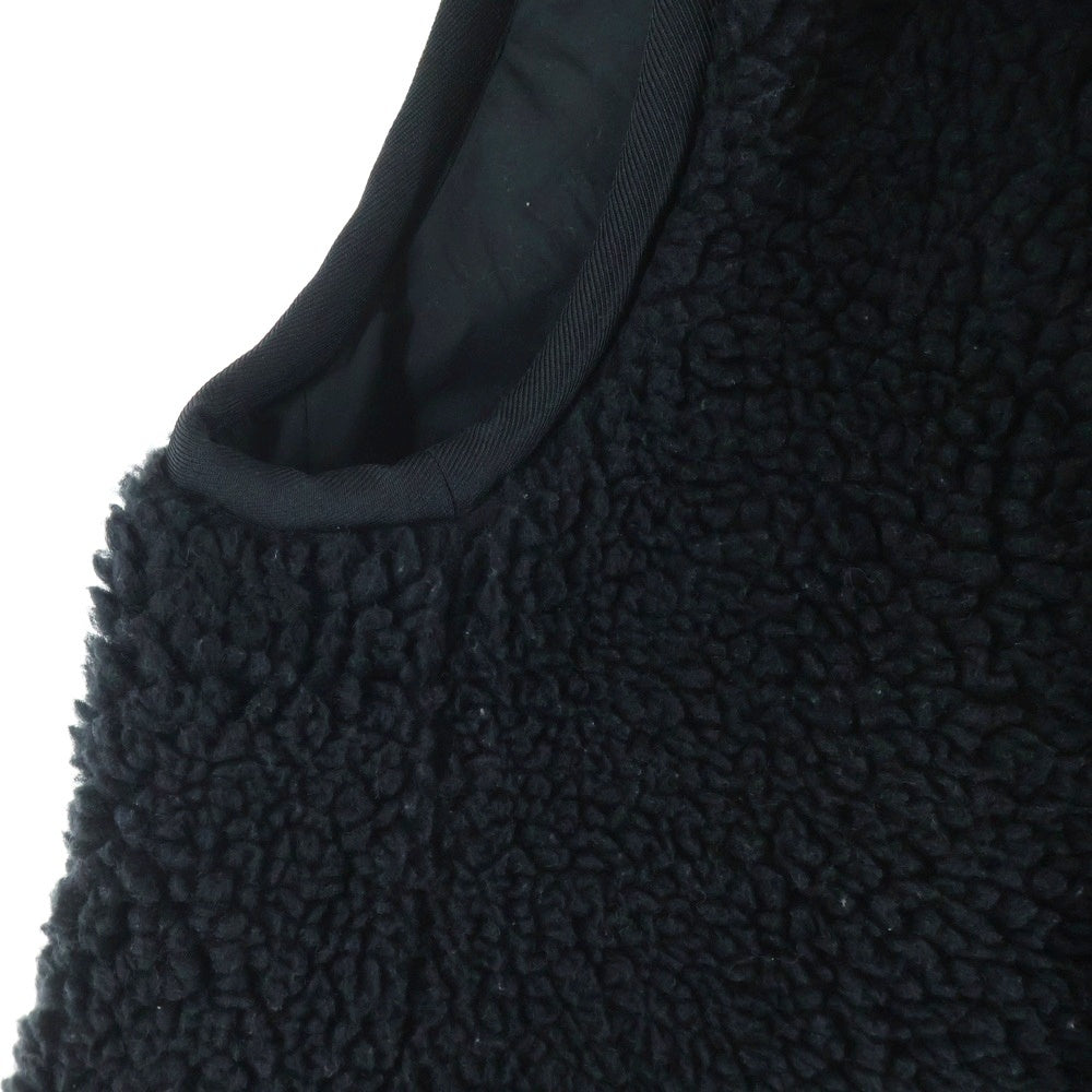 THE VIRIDI-ANNE(ザヴィリジアン) BOA SLEEVELESS JACKET スリーブレス ジップアップボアジャケット ブラック VI-3630-06