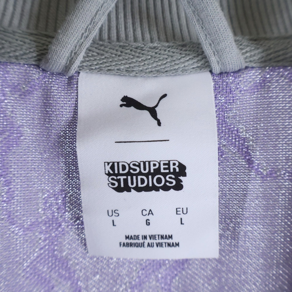 PUMA(プーマ) ×KIDSUPER STUDIOS T7 JACKET キッドスーパー ストゥディオス トラックジャケット ジャージ グレー/パープル 632373-63
