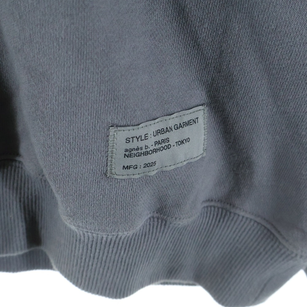 NEIGHBORHOOD(ネイバーフッド) 25AW ×agnes b アニエスベー スナップボタン スウェットパーカー フーディー ダークグレー 252727ON-CSM01S